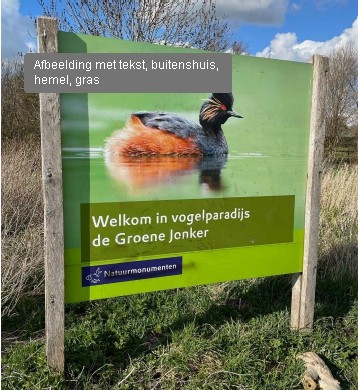 (Groene Jonker). Foto van Jikke Lont.
Informatiebord